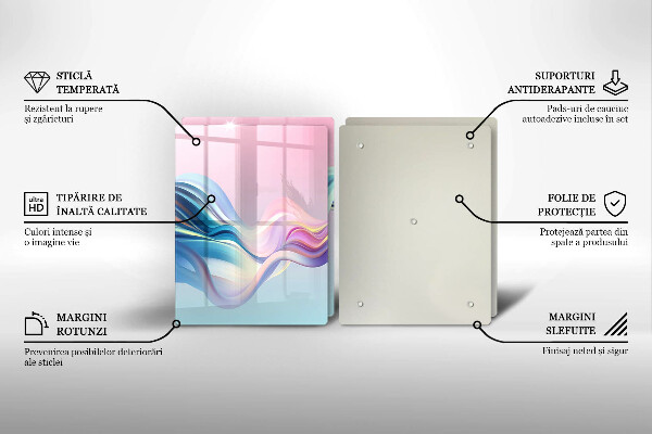 Főzőlap védő üveglap Pasztell absztrakció