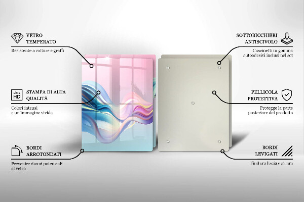 Főzőlap védő üveglap Pasztell absztrakció