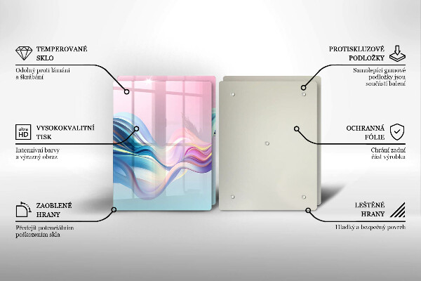 Főzőlap védő üveglap Pasztell absztrakció