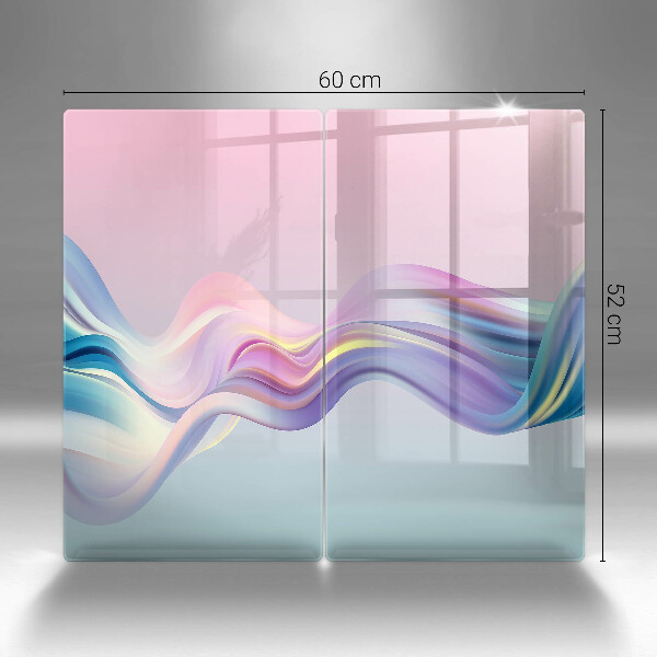 Főzőlap védő üveglap Pasztell absztrakció