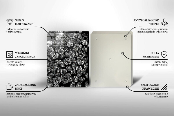 Főzőlap védő üveglap Gyémántok gyémántok