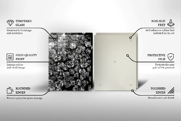 Főzőlap védő üveglap Gyémántok gyémántok