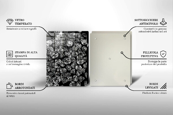 Főzőlap védő üveglap Gyémántok gyémántok