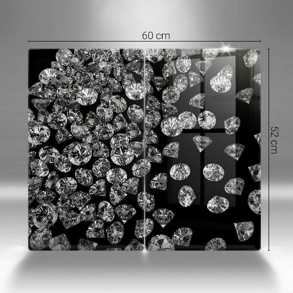 Főzőlap védő üveglap Gyémántok gyémántok