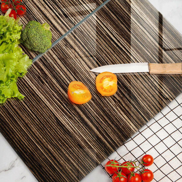 Főzőlap védő üveglap Fa textúra