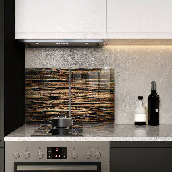 Főzőlap védő üveglap Fa textúra