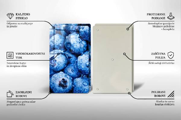 Főzőlap védő üveglap Lédús áfonya