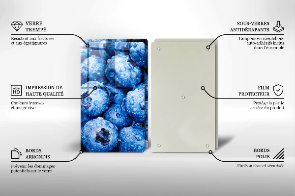 Főzőlap védő üveglap Lédús áfonya