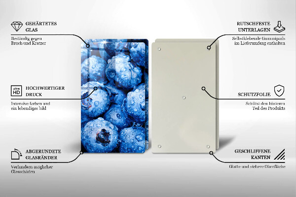 Főzőlap védő üveglap Lédús áfonya