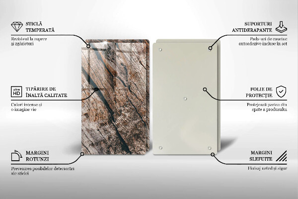 Főzőlap védő üveglap Fa szerkezet