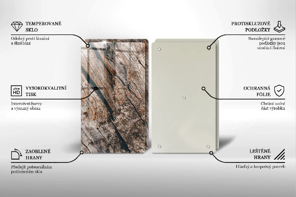 Főzőlap védő üveglap Fa szerkezet