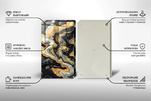 Főzőlap védő üveglap Absztrakt szerkezet