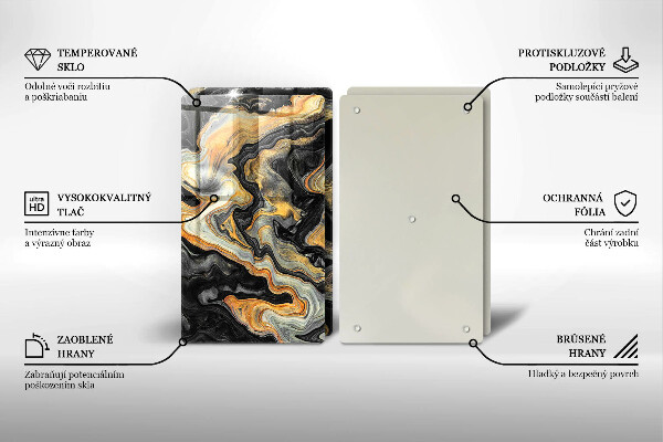 Főzőlap védő üveglap Absztrakt szerkezet