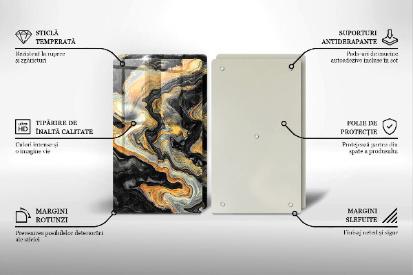 Főzőlap védő üveglap Absztrakt szerkezet