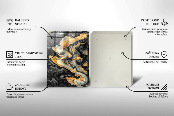 Főzőlap védő üveglap Absztrakt szerkezet