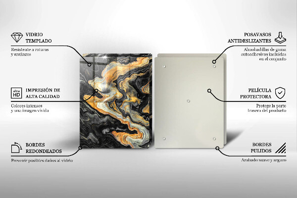 Főzőlap védő üveglap Absztrakt szerkezet