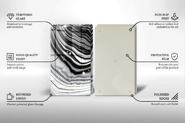 Főzőlap védő üveglap Tinta absztrakció