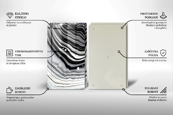 Főzőlap védő üveglap Tinta absztrakció