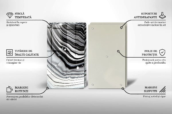 Főzőlap védő üveglap Tinta absztrakció