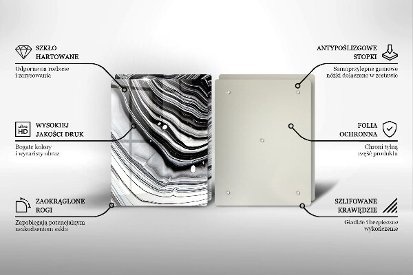 Főzőlap védő üveglap Tinta absztrakció