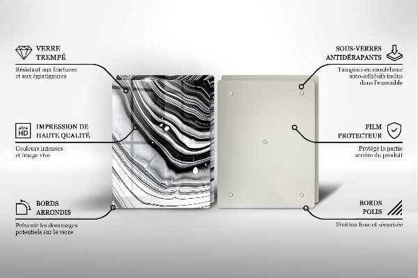 Főzőlap védő üveglap Tinta absztrakció