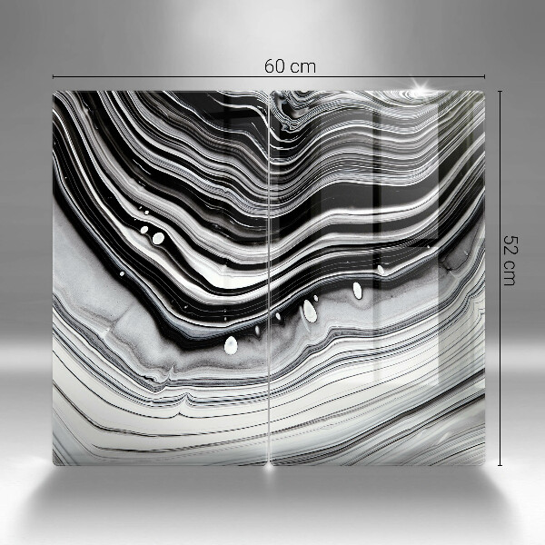 Főzőlap védő üveglap Tinta absztrakció