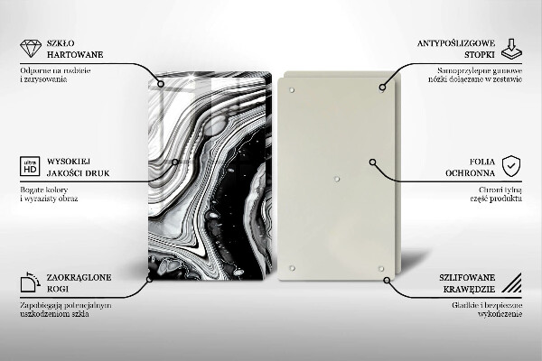 Főzőlap védő üveglap Tinta absztrakció