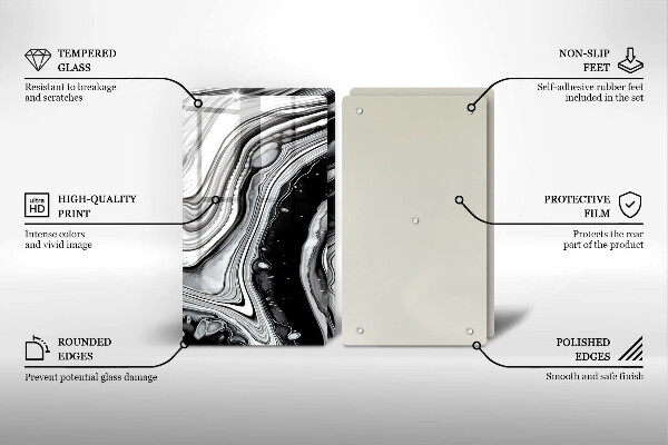 Főzőlap védő üveglap Tinta absztrakció