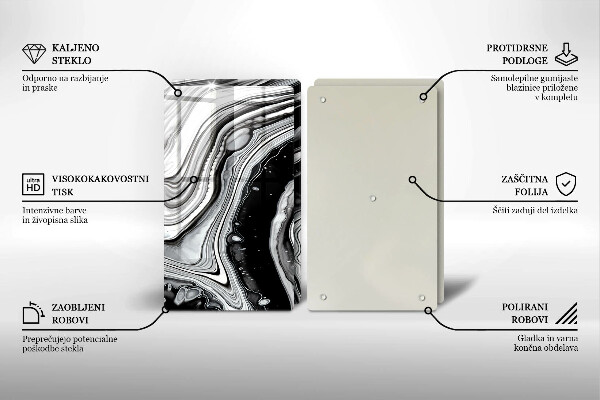 Főzőlap védő üveglap Tinta absztrakció