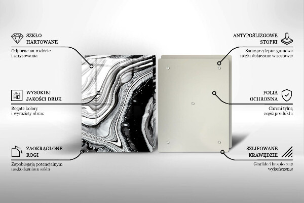 Főzőlap védő üveglap Tinta absztrakció