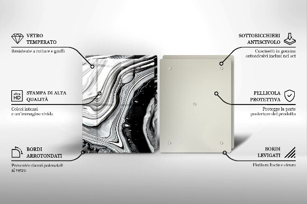 Főzőlap védő üveglap Tinta absztrakció