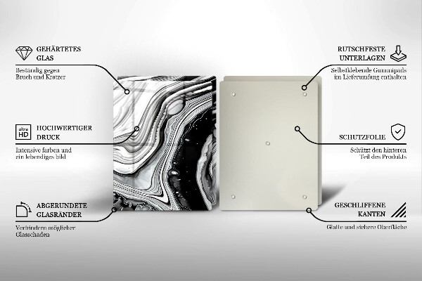 Főzőlap védő üveglap Tinta absztrakció