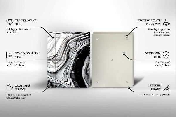 Főzőlap védő üveglap Tinta absztrakció