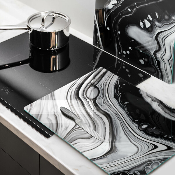 Főzőlap védő üveglap Tinta absztrakció