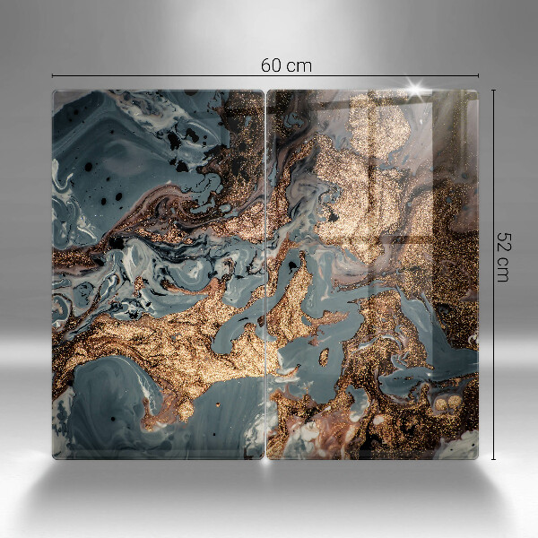 Főzőlap védő üveglap Arany sziklaszerkezet