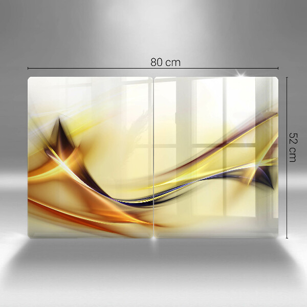 Főzőlap védő üveglap Absztrakt fényvonalak