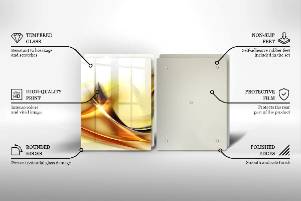 Főzőlap védő üveglap Absztrakt fényvonalak