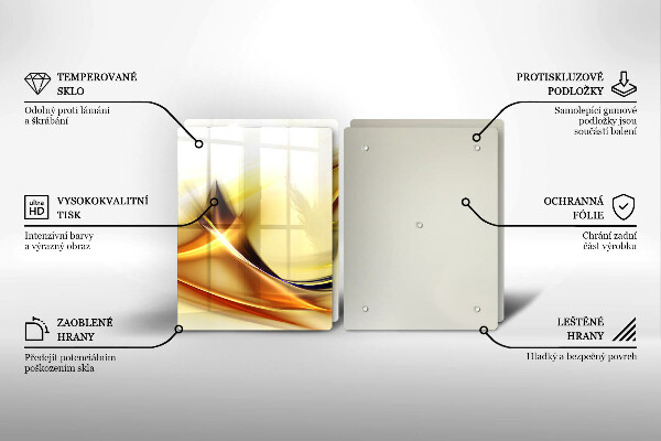 Főzőlap védő üveglap Absztrakt fényvonalak