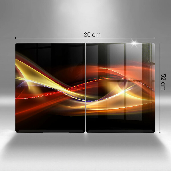 Főzőlap védő üveglap Absztrakt füst és fény