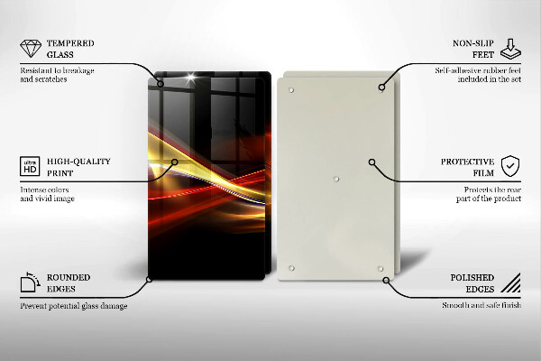 Főzőlap védő üveglap Absztrakt füst és fény