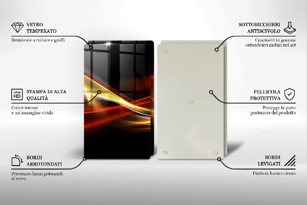 Főzőlap védő üveglap Absztrakt füst és fény