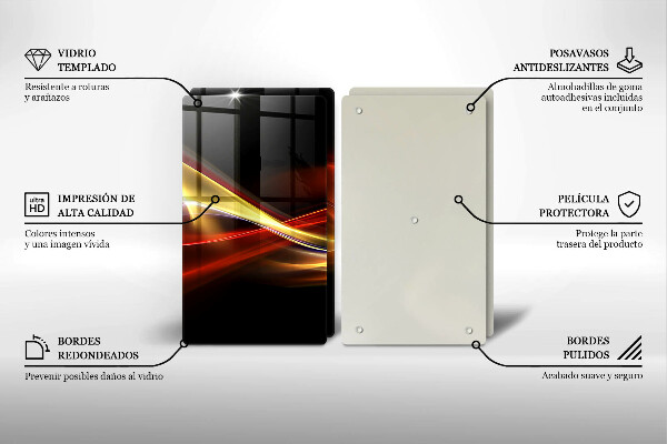 Főzőlap védő üveglap Absztrakt füst és fény