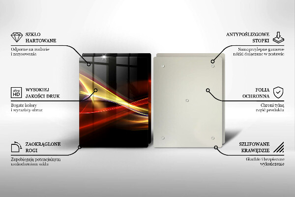 Főzőlap védő üveglap Absztrakt füst és fény