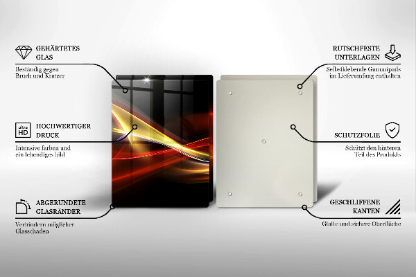 Főzőlap védő üveglap Absztrakt füst és fény