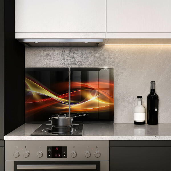 Főzőlap védő üveglap Absztrakt füst és fény