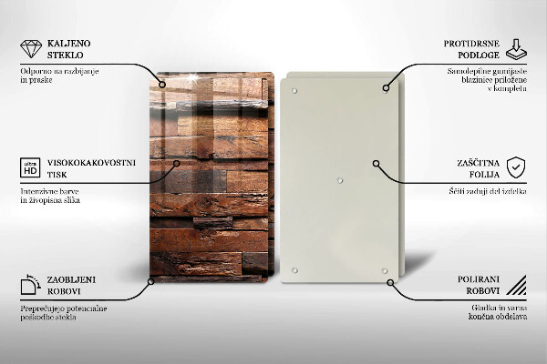 Főzőlap védő üveglap Dekoratív fa táblák