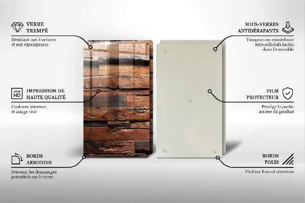 Főzőlap védő üveglap Dekoratív fa táblák