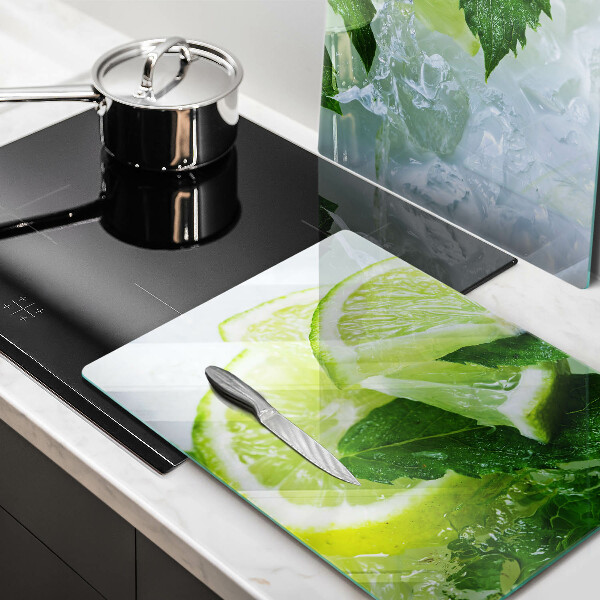 Főzőlap védő üveglap Lime menta és jég
