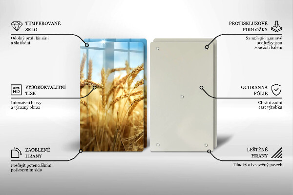 Főzőlap védő üveglap Kalász gabonafélék a területen