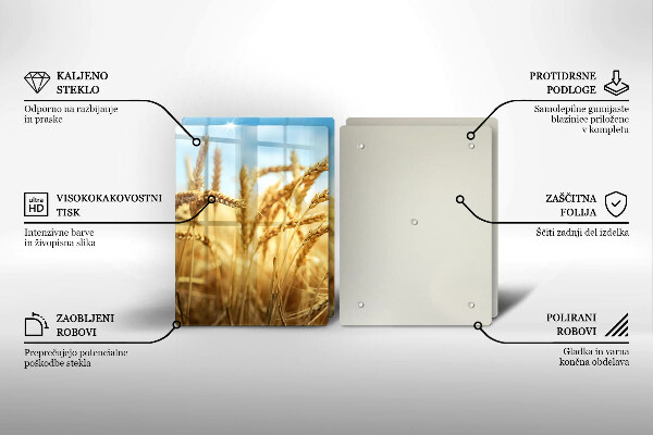 Főzőlap védő üveglap Kalász gabonafélék a területen